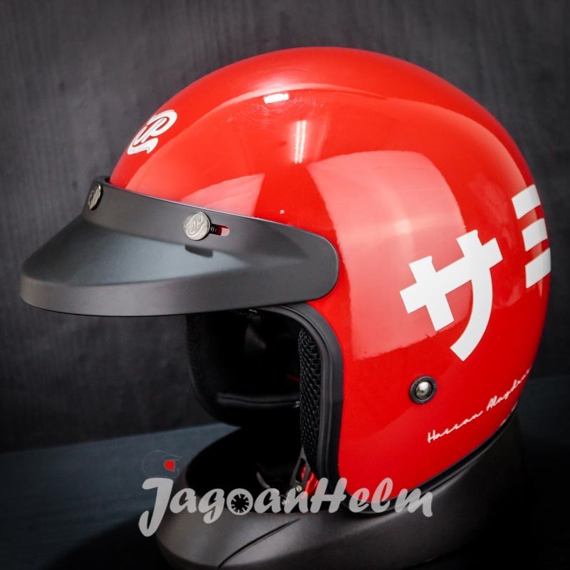 JPX HELM JP RETRO NEW BIGIE BABA | RED FERRARI | JPRETRO