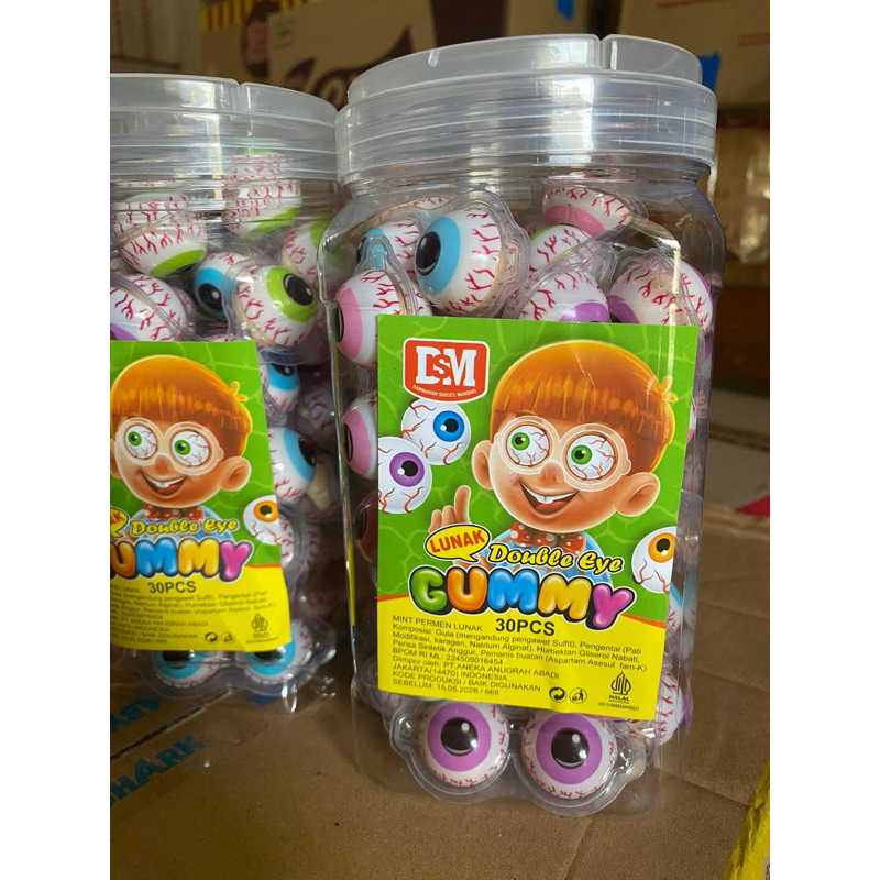 

Lunak Buah Double Eyes Gummy isi 30pcs