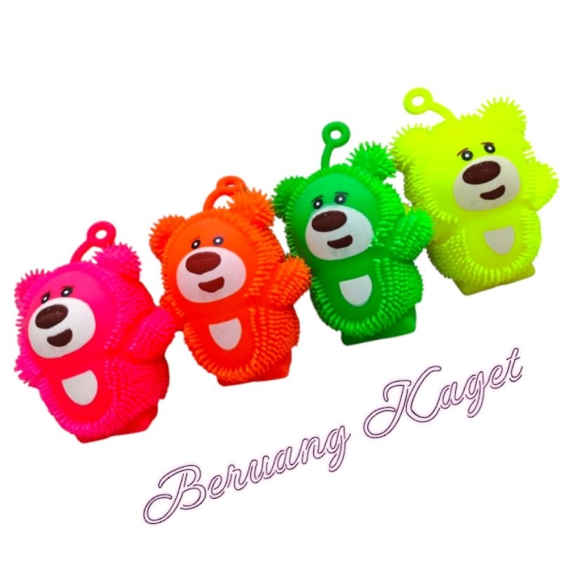 Mainan Anak Squishy Lotso / Mainan Anak Yoyo Beruang Kaget Lampu Karet / Mainan Anak Lampu