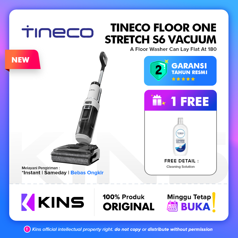 Tineco Floor One Stretch S6 Smart Wet Dry Cordless Vacuum Cleaner Multifuncional Vacuum
