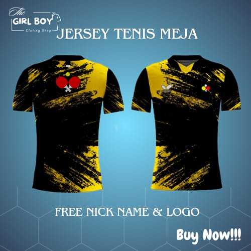 Jersey Tenis Meja / Baju Tenis Meja / Kaos Tenis Meja / Jersey Pingpong / Kaos Pingpong / Baju Pingp