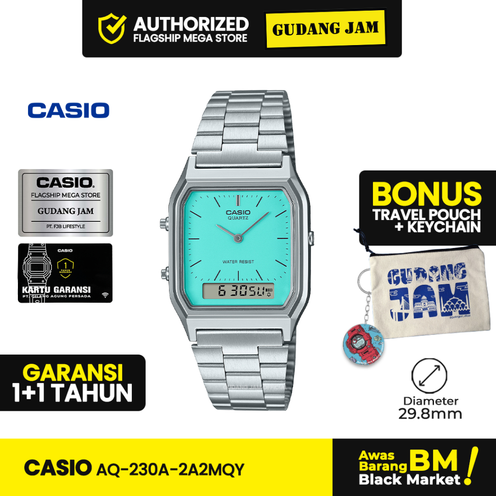 LIMITED EDITION Jam Tangan Casio AQ-230A-2A2MQYDF AQ-230A-2A2MQY AQ-230A AQ-230 AQ230A AQ 230A