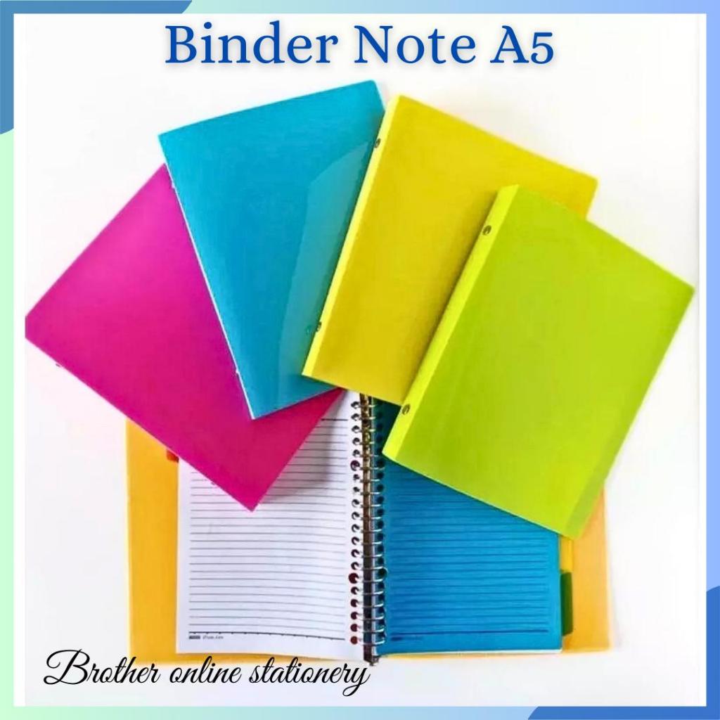 

BOS Binder Note A5-PP Cover Warna Polos/Bindernote/Buku Note/Ring Besi