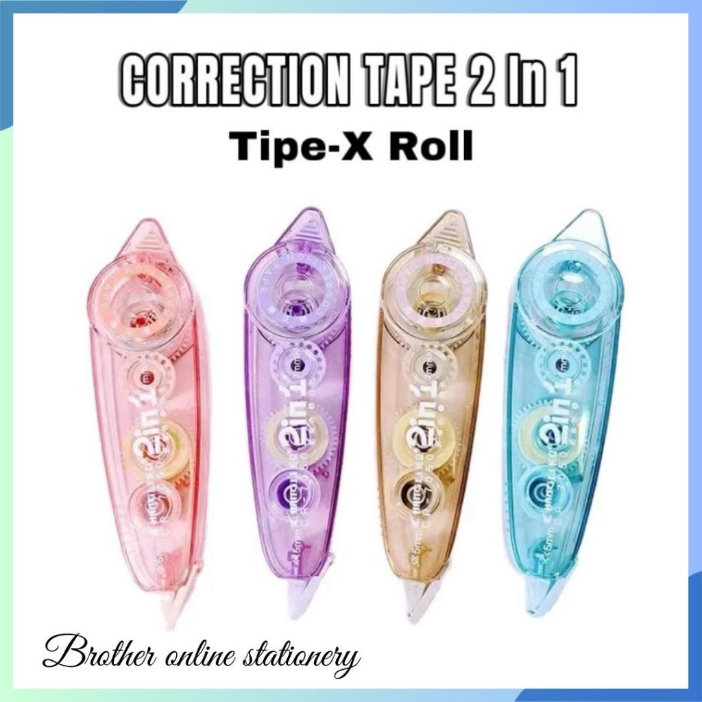 

BOS Correction Tape 2in1/Corretion Roll/Tipe-x Roll/ Tipex Kertas Pita Koreksi
