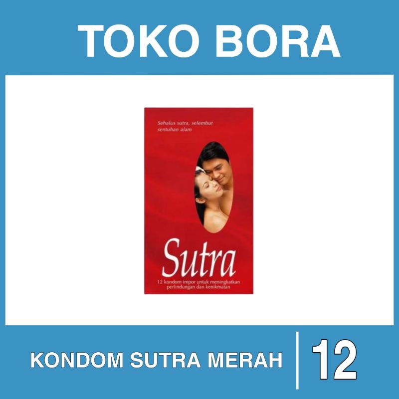 Kondom sutra merah 12 pcs Kondom tepis sutra
