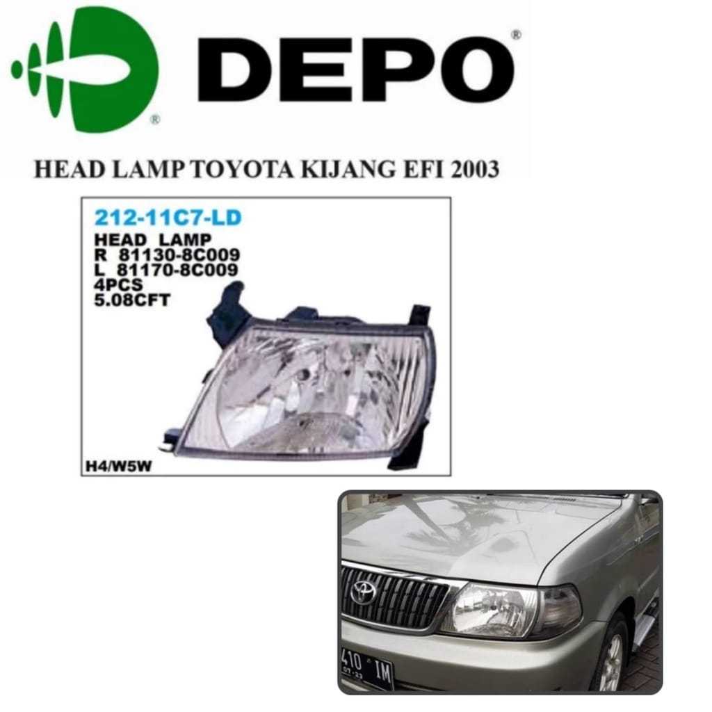 (Acc) HEADLAMP Lampu Depan Mobil KIJANG LGX 2003 KIRI KANAN DEPO