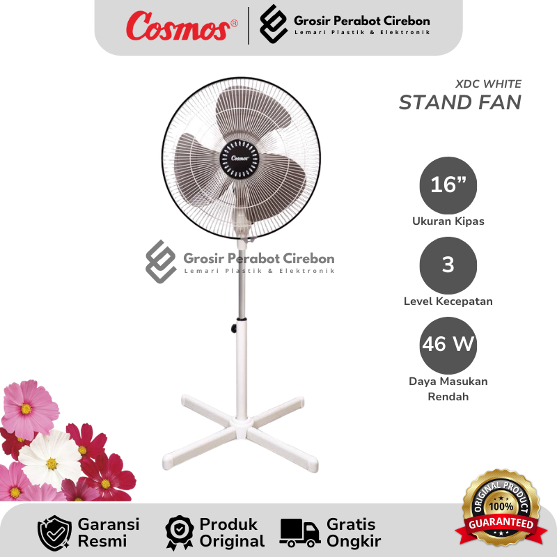 COSMOS STAND FAN 16-XDC WHITE / 16 XDC PUTIH COSMOS