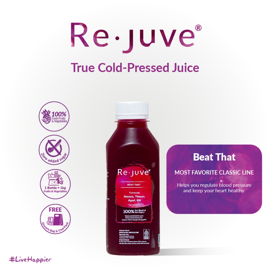 

Re.juve Jkt - Beat That 250ml (Cold-Pressed juice/ jus)