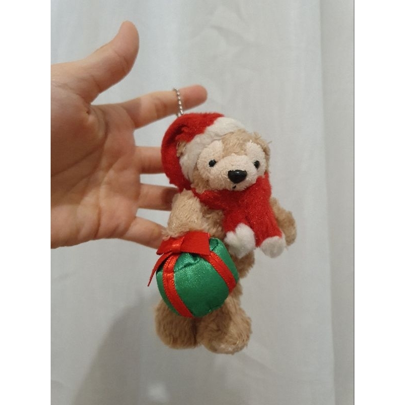 Disney Kecyhain Boneka Bear Duffy ShellieMay Kostum Santa Syal Natal Kado