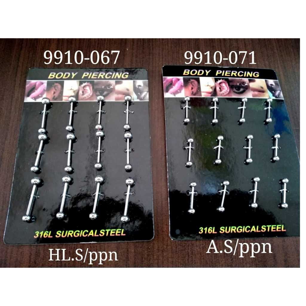 GROSIR ANTING PIERCING SILVER BESAR KECIL