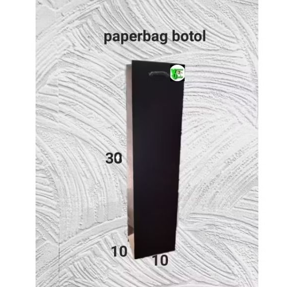 

paperbag botol black ( 10x10x30 ) isi 12 pc