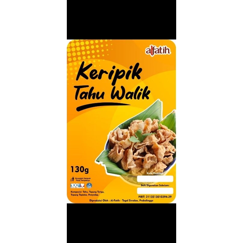 

keripik tahu walek Al-fatih