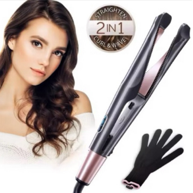 Catokan 2 IN 1 Pelurus Curly Rambut Twist Curls Catok Neptune Hair Straightener Curler