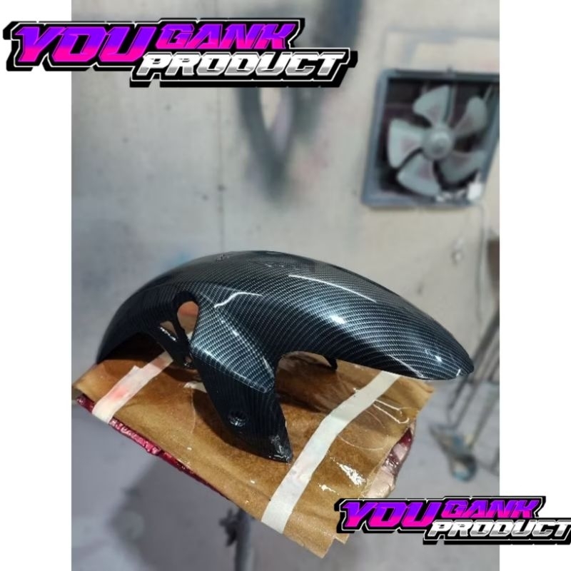 slebor spakbor depan yamaha mx king carbon wtp motif kevlar carbon glossy