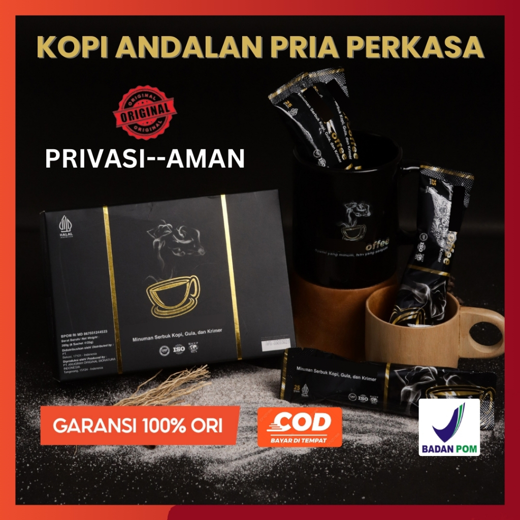 

KopiMoceer Coffee Original Kopi Stamina Pria Dewasa Vitalitas Kuat Perkasa Tahan Lama 1 Box 8 Sachet