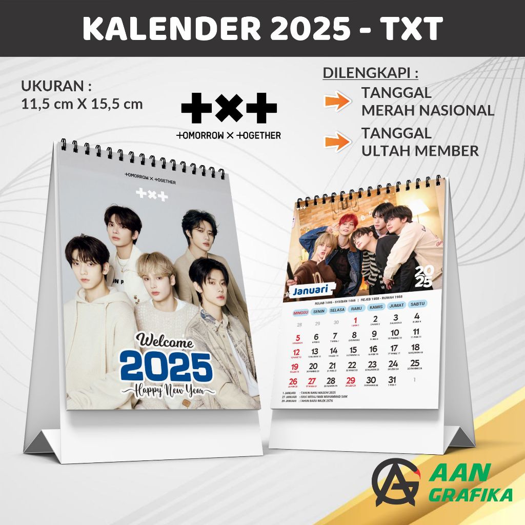 

KALENDER MEJA 2025 - KPOP TXT