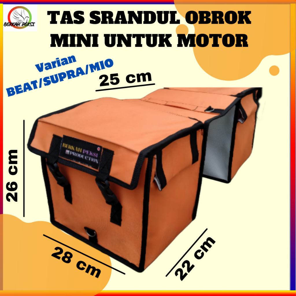 HJK Tas Srandul Obrok MINIMALIS Ukuran Mini untuk Motor Supra Beat Vario Scoopy Ukuran Jok