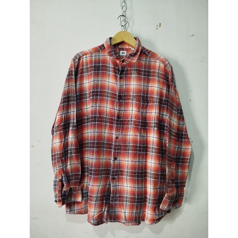 kemeja Flannel veterano uniqlo