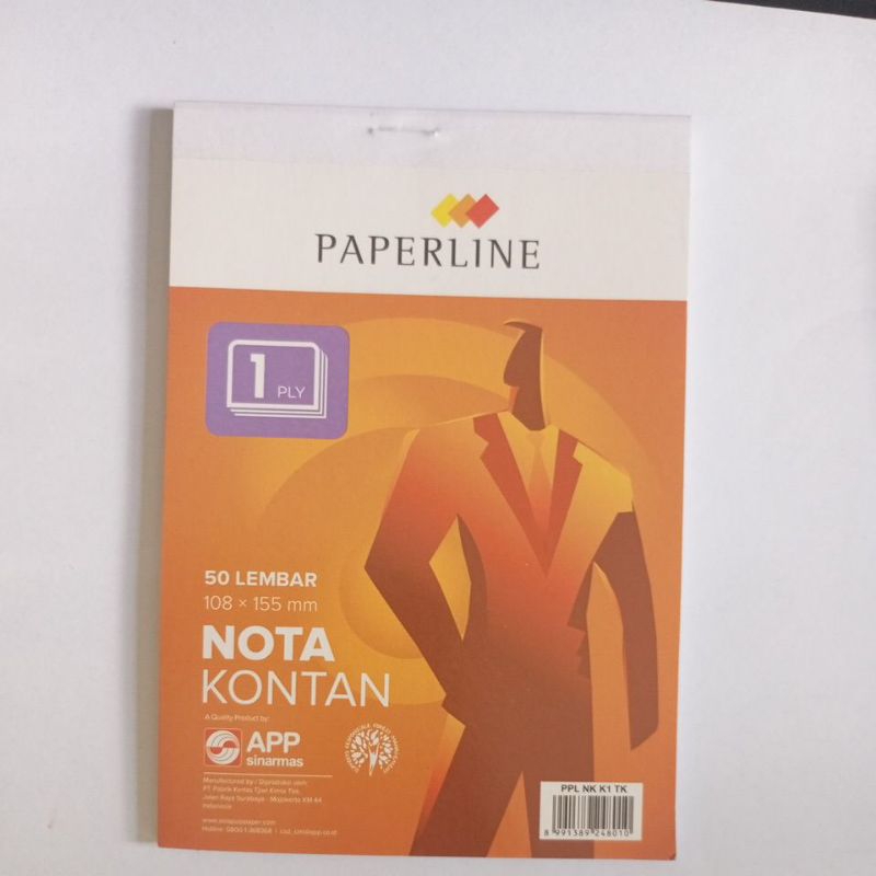 

buku nota kontan Paperline 1 rangkap/ 1Ply kecil isi 50 lembar
