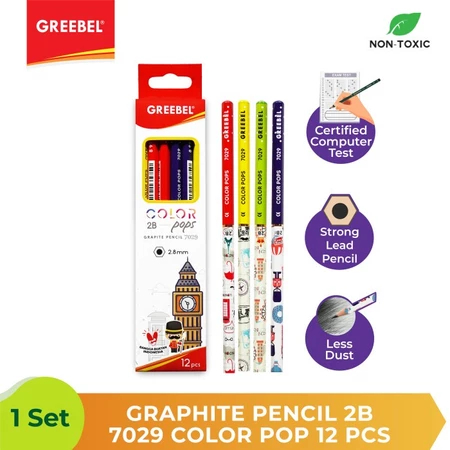 

Pensil Graphite Greebel 2B 2.8mm. Color Pops 7029 1 PCS