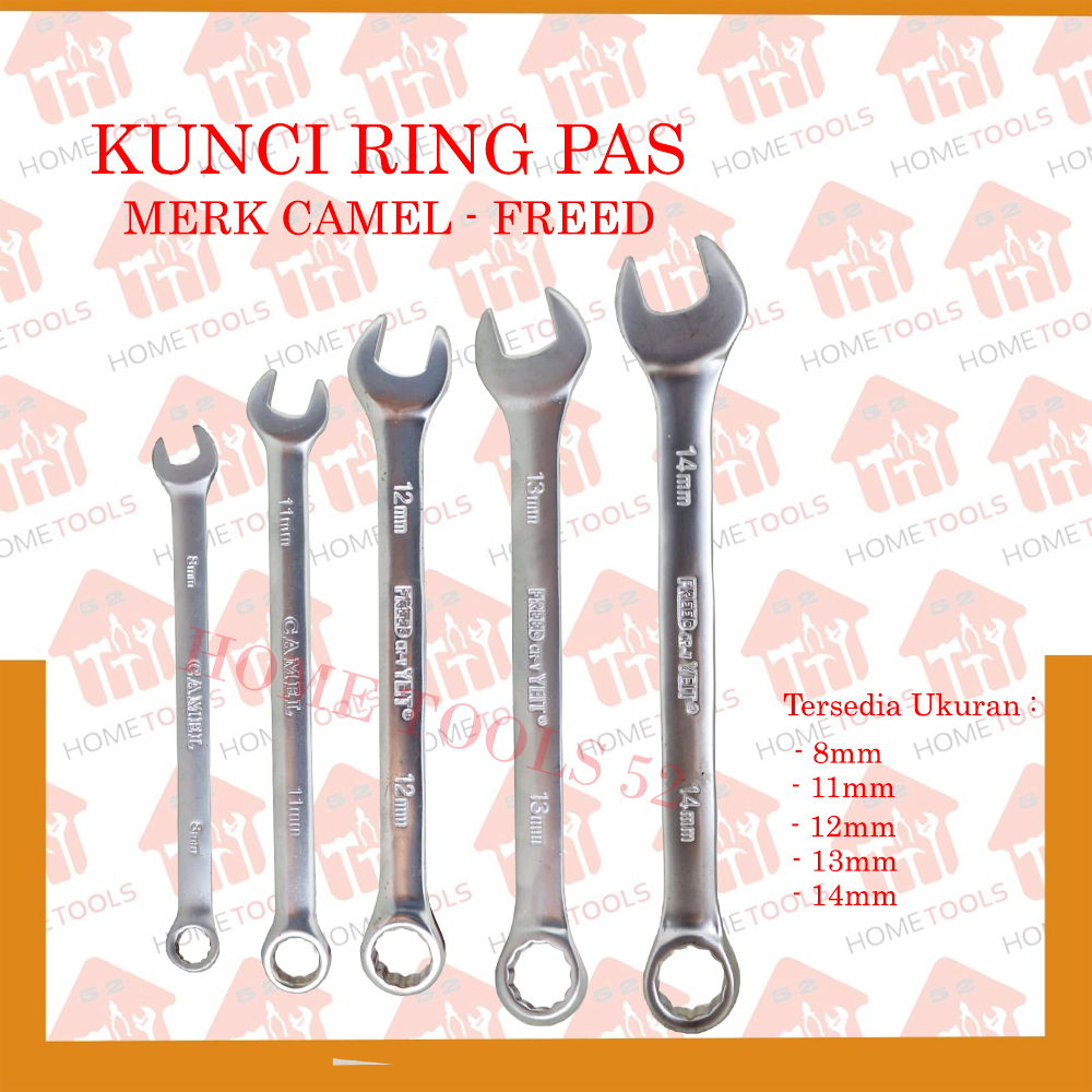 Kunci Ring Pas 8-11-12-13-14mm Combination Rachet Ring Pas Camel