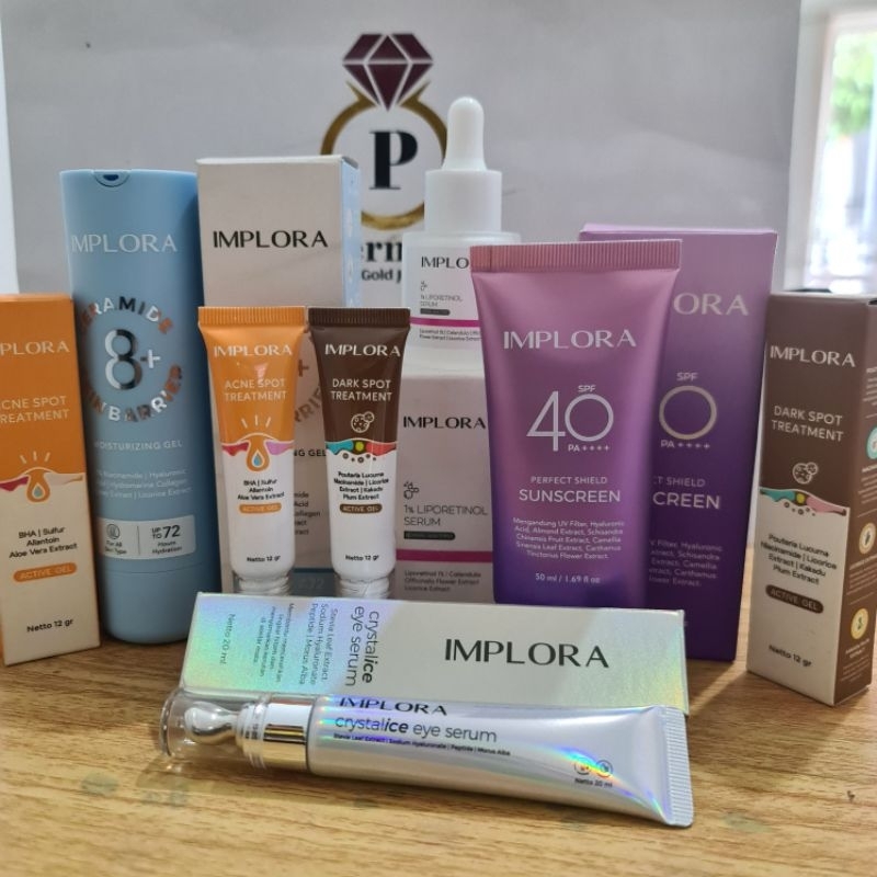 IMPLORA paket /Sunscreen40/eye serum/acne/dark sport/ceramide8+/serum
