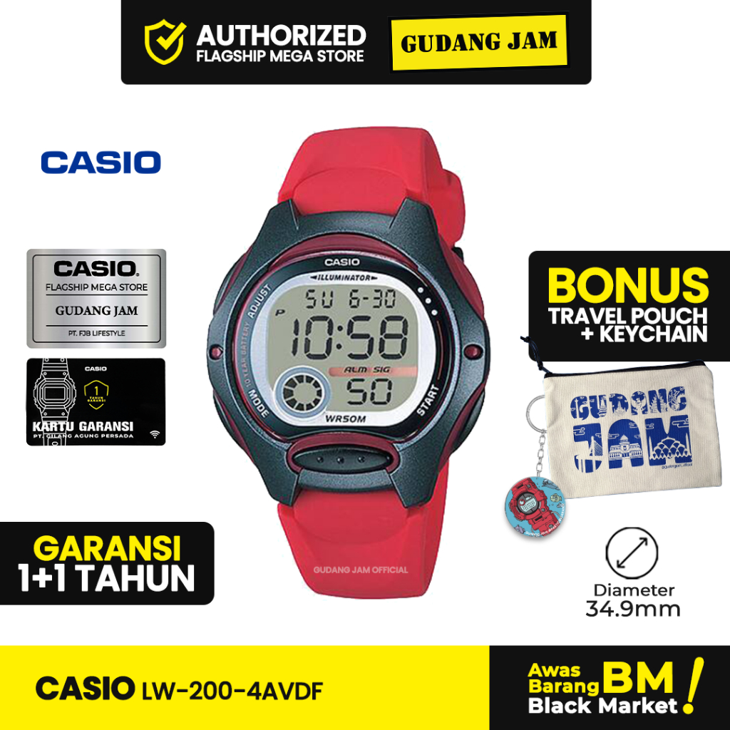 Jam Tangan Casio LW-200-4AVDF LW-200-4A LW-200 LW200 LW 200