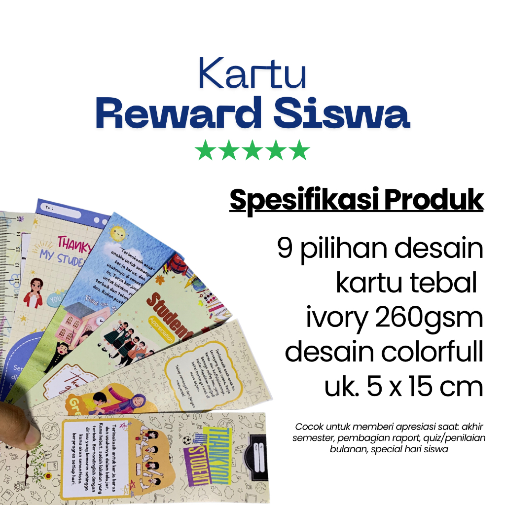 

Kartu Reward Apresiasi untuk Siswa/Pelajar Special Card