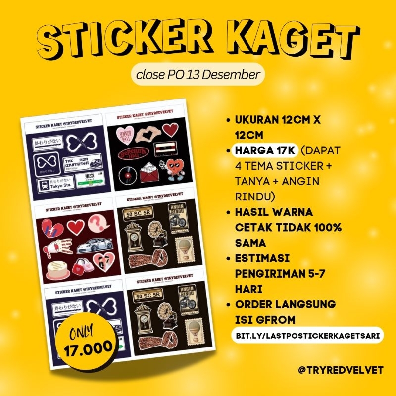 

STICKER KAGET SARI