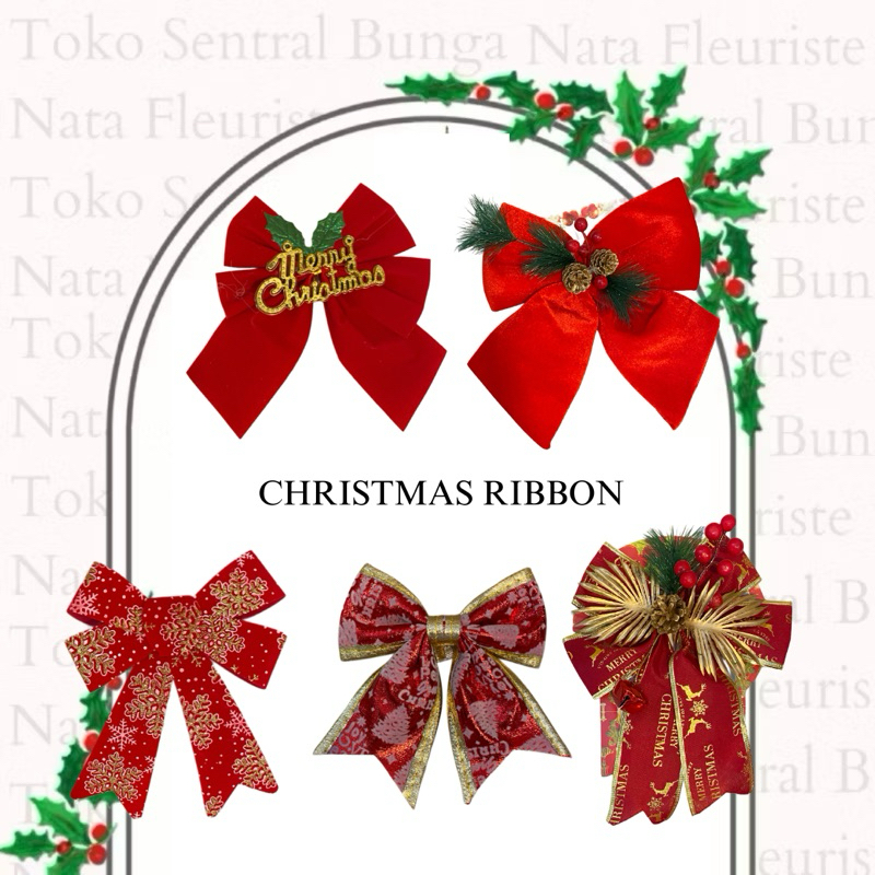 PITA NATAL UKURAN BESAR HIASAN POHON NATAL, HAMPERS, GARLAND, DLL