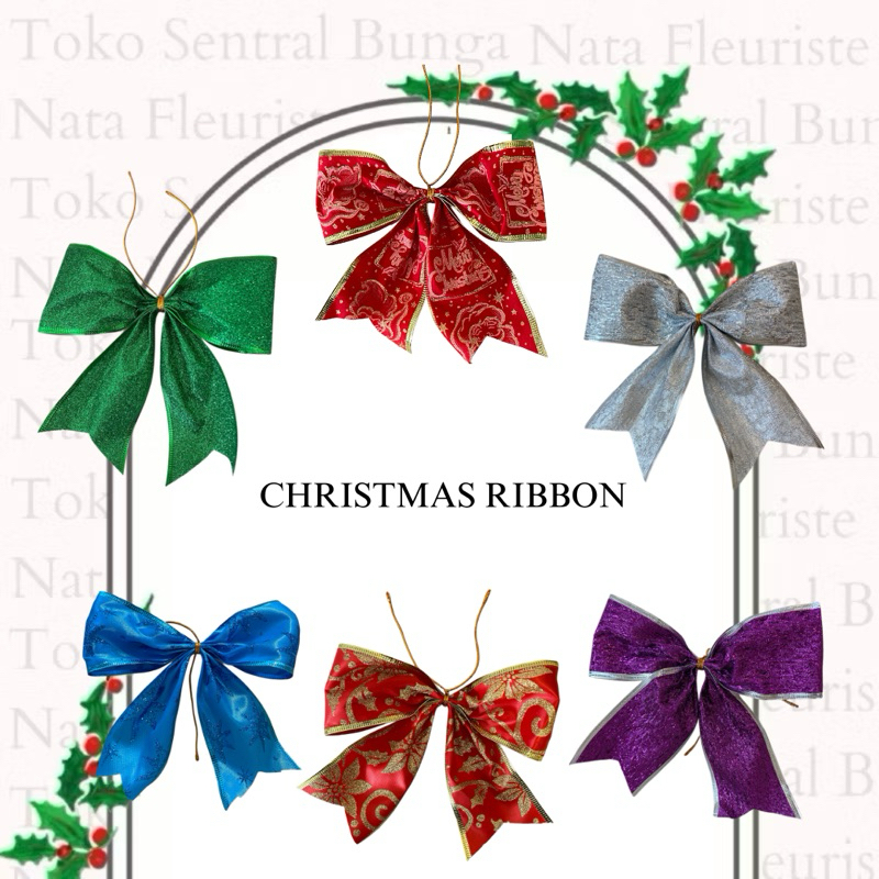 PITA NATAL UKURAN BESAR HIASAN POHON NATAL, HAMPERS, GARLAND, DLL