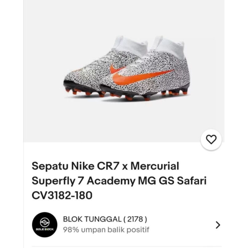 SEPATU BOLA NIKE MERCURIAL SUPERFLY JUNIOR ORIGINAL