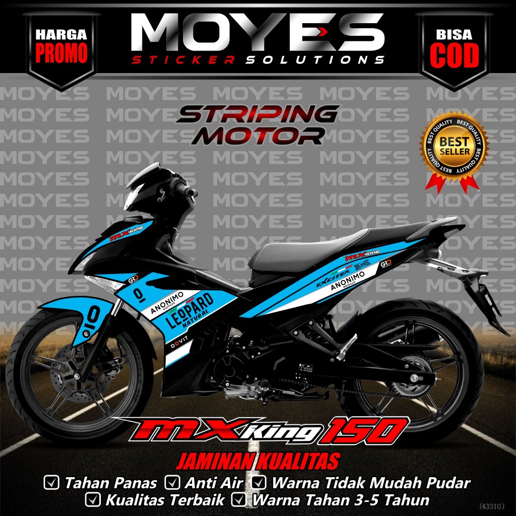 Striping MX King 150 - Decal MX King 150 - Stiker MX King 150 - Decal Stiker MX King 150 Leopard