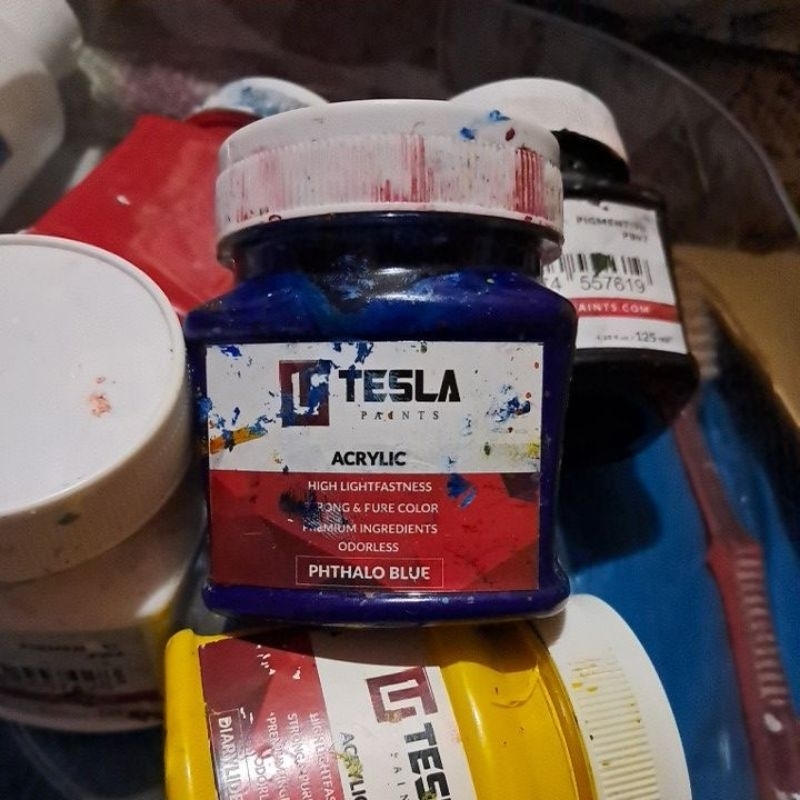 

[Preloved] Tesla Cat akrilik Phthalo Blue 125ml