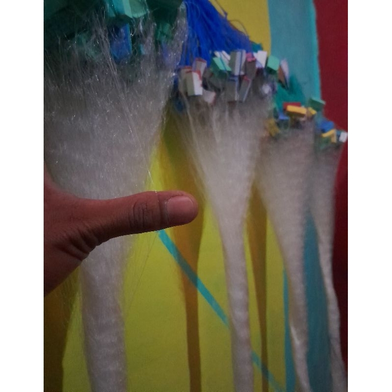 jaring ikan bentang siap pakai 1½ inc sejempol 25 meter senar 0,15