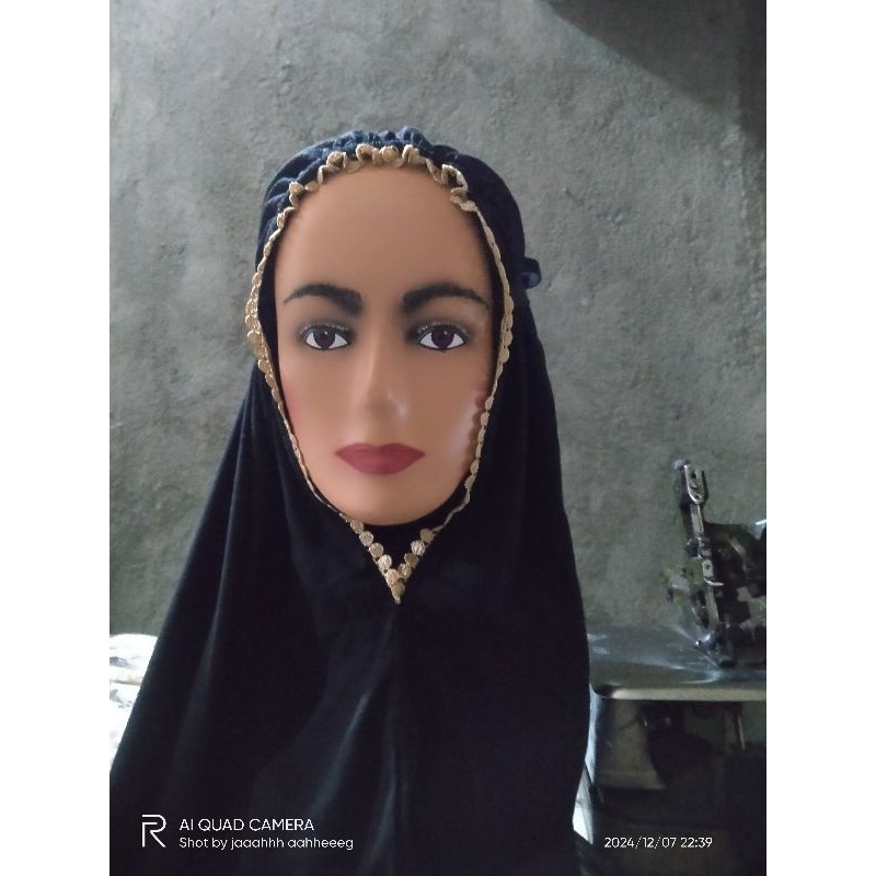 MUKENA RAYON TWILL JUMBO BLACK SERIES