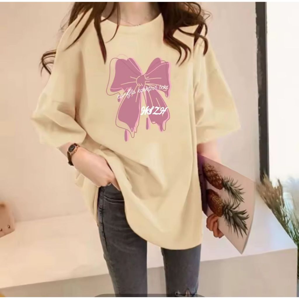 Kaos Oversize Wanita / Kaos Distro WANITA/ Kaos Streetwear Oversize / Baju Kaos Distro / Kaos  motif