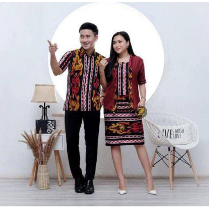 Couple Set Dress/ Rnb Ayamia Motif Songket Jumbo