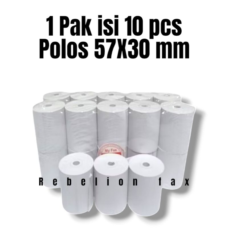 

10 pcs kertas thermal murah 57x30 mm