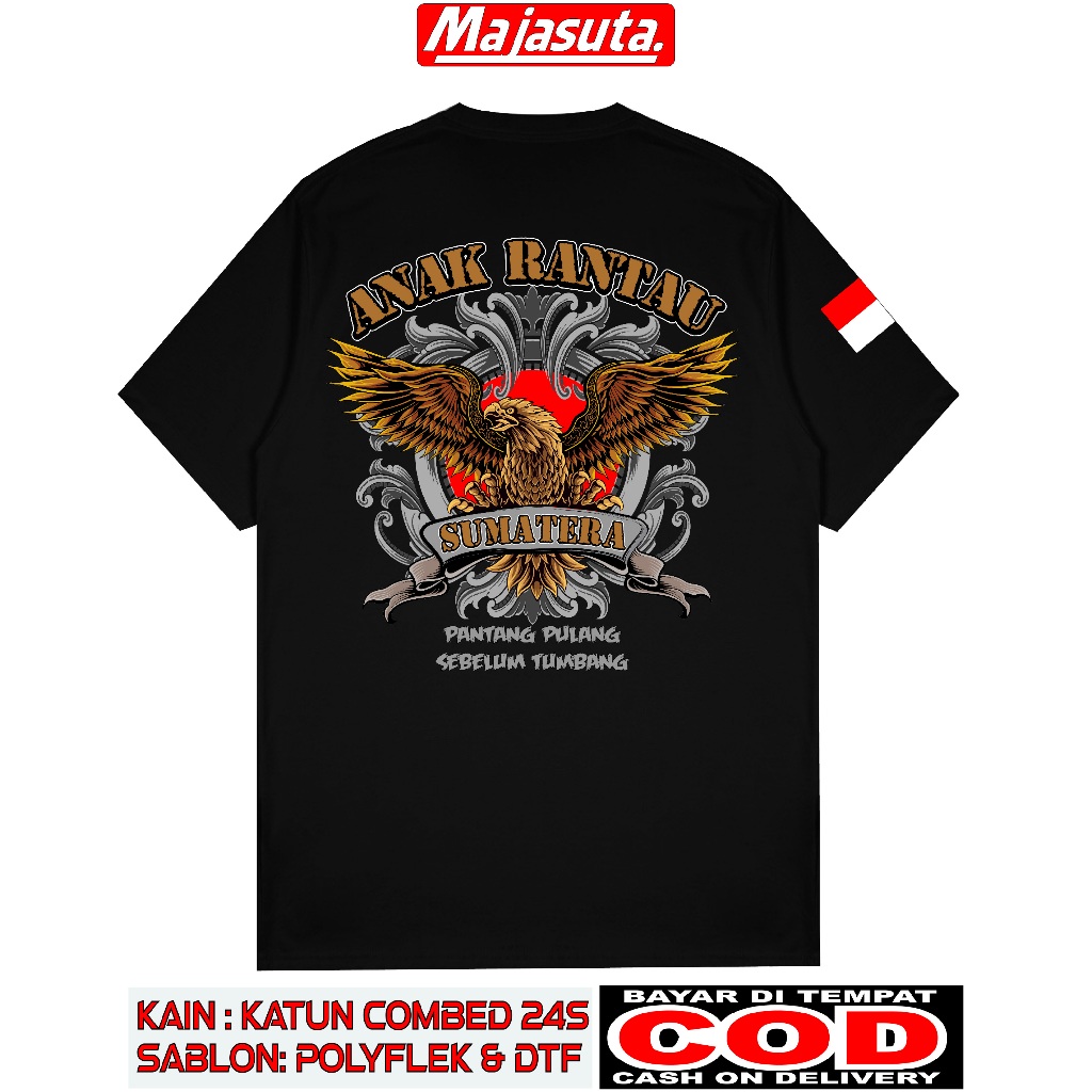 KAOS ANAK RANTAU SUMATERA C1 SABLON DTF BAHAN KATUN COMBED 24S BISA COD