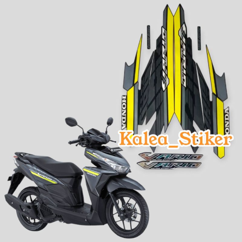 Stiker Motor Vario Techno 125 Led 2017 Hijau Standar