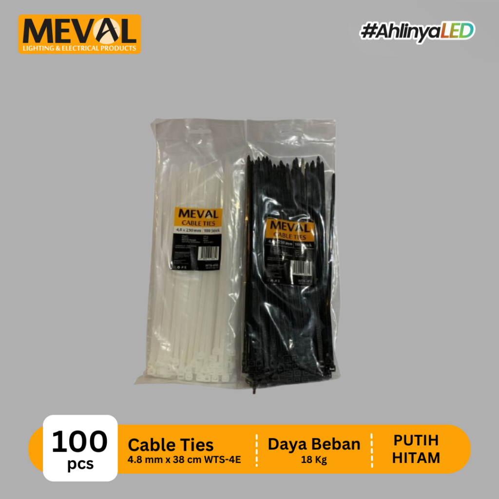MEVAL Kabel Ties 4,8mm Cable Ties - 38cm