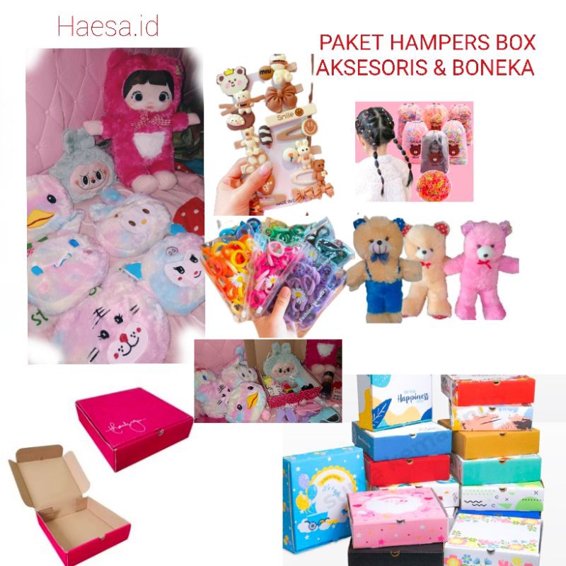

Paket Hamper Box Aksesoris & Boneka