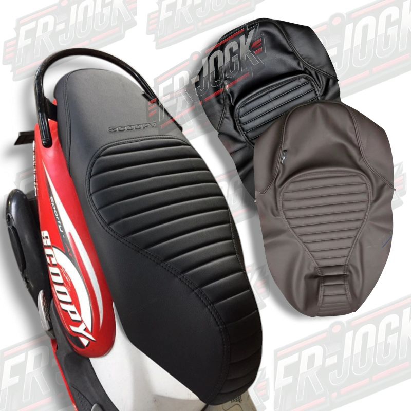 Kulit jok motor CAFERACER Sarung jok motor beat / vario 125 / vario 150 / vario / scoopy / genio / p