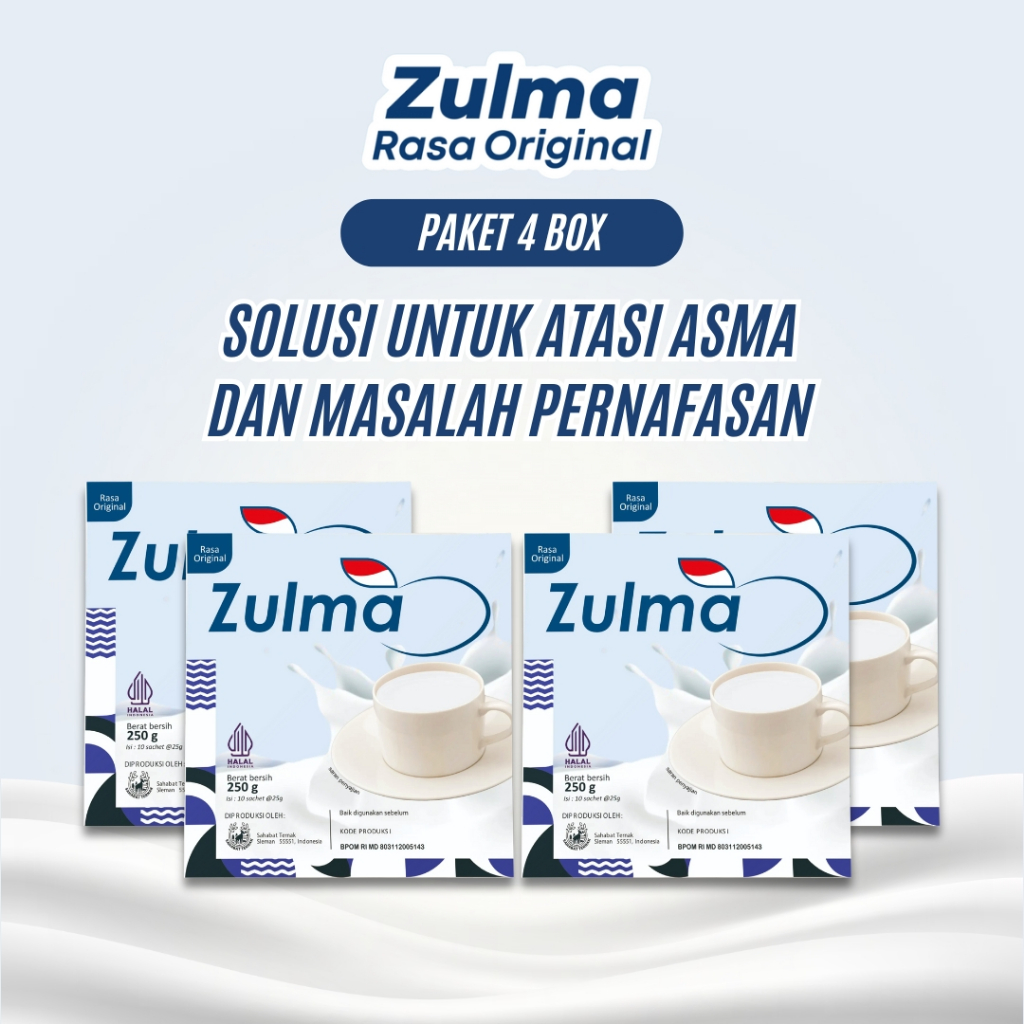 

Zulma Paket 4 Box - Susu Kambing Etawa Atasi Asma Dan Masalah Pernafasan