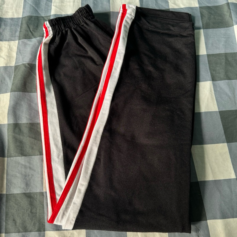 [ ready ] Celana Panjang olahraga SMA training hitam black list white red putih merah sport training