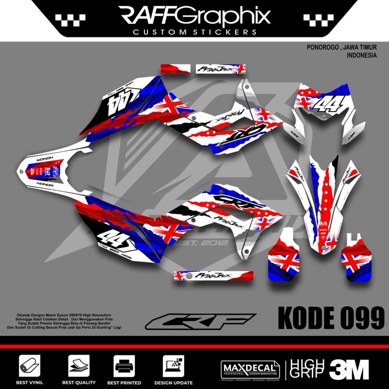 sticker crf 150 L- decal sticker crf keren- sticker sticker crf-crf150l- decal crf merah