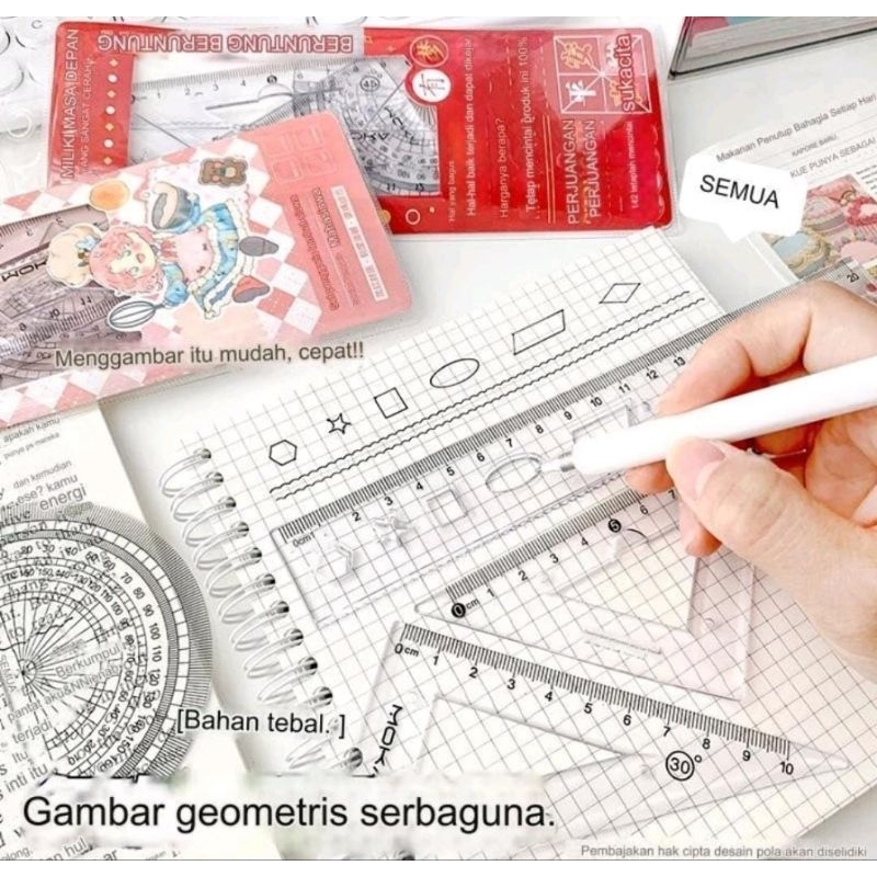 

Penggaris Set isi 4 pcs