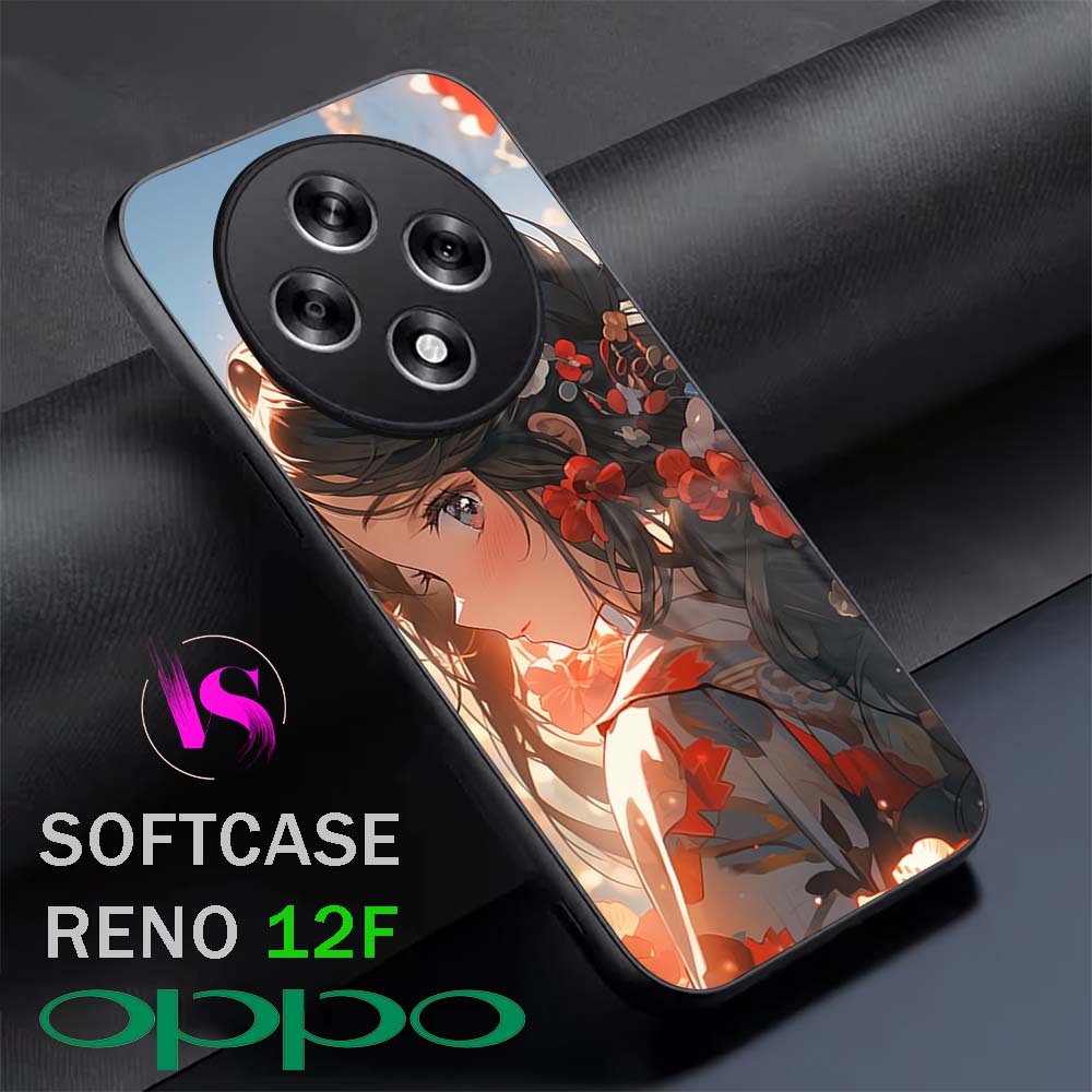 VN25 Softcase Kilau Oppo Reno 12f | Case Oppo Reno 12F | Kesing Casing Glossy Glass Kaca Full Cover 