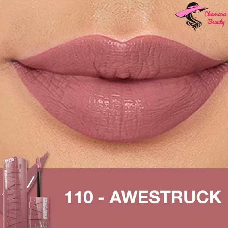 Maybelline Superstay Vinyl Ink 110 Awestruck,Lipstik Maybelline,Lip Cream maybelline,lip gloss maybe